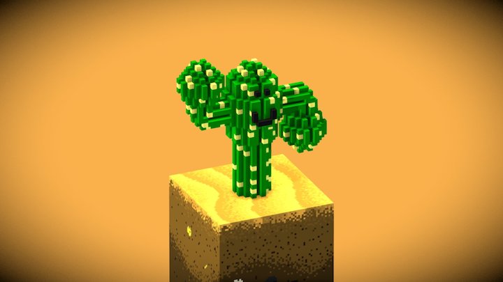 Surprise Cactus 3D Model