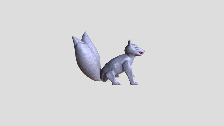 Fox Statue 3D Model