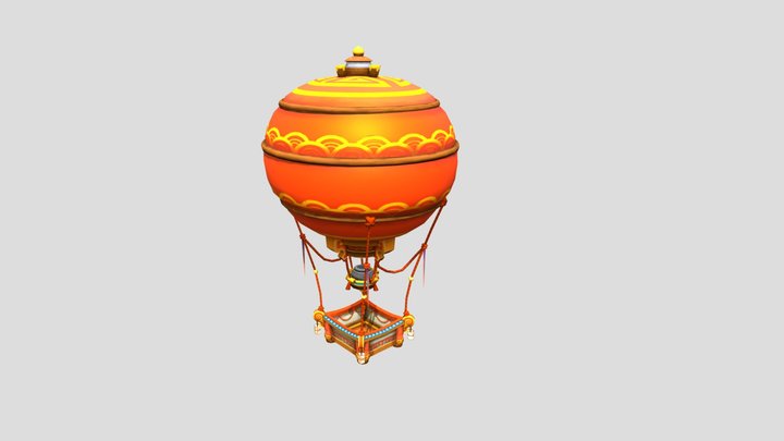 World of warcraft Pandaren's Hot-air balloon 3D Model