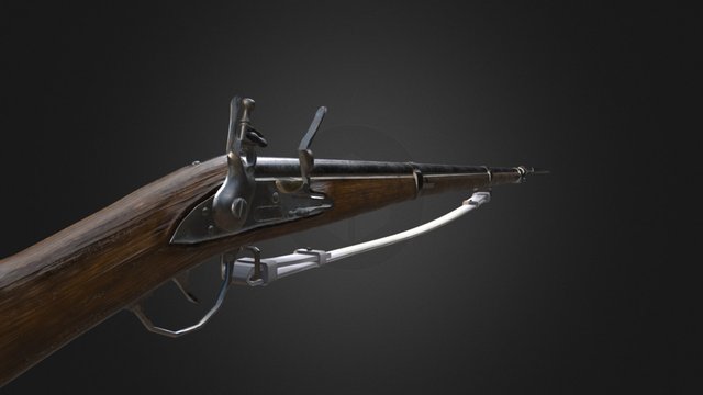 Charleville 77 (Musket model 1777) Used 3D Model