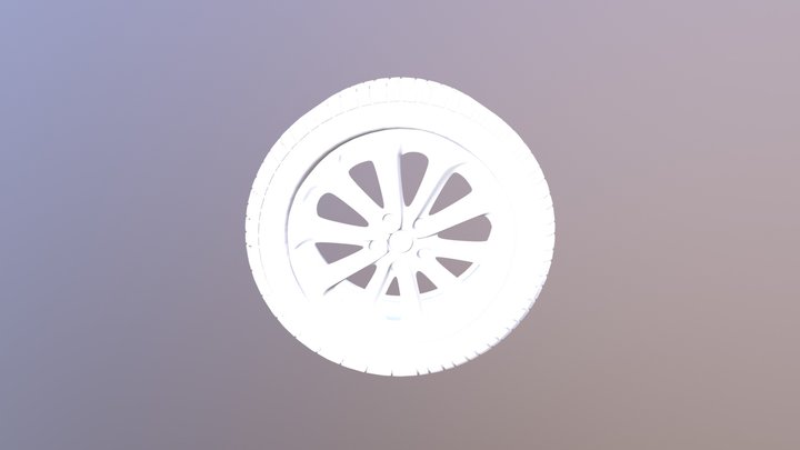 Car Wheel Finished 3D Model