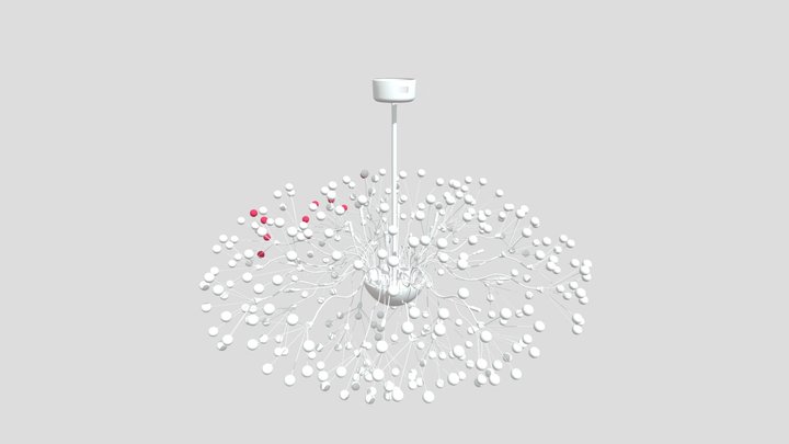Branching Bubbles Chandelier 3D Model