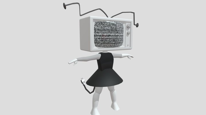 TV Head Character Blockout: CGT116 Week 05 3D Model