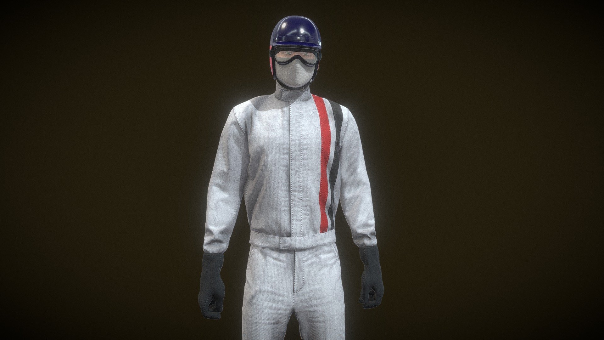 Vintage Racing Driver 1960s (rigged) - Buy Royalty Free 3D model by ...