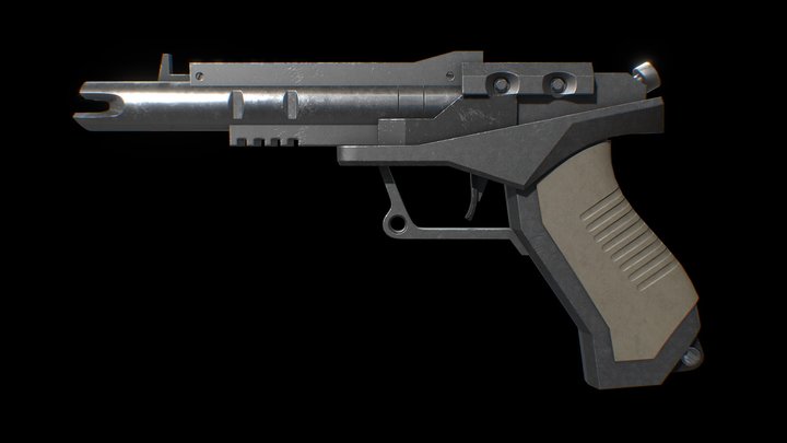 Blaster Pistol 3D Model