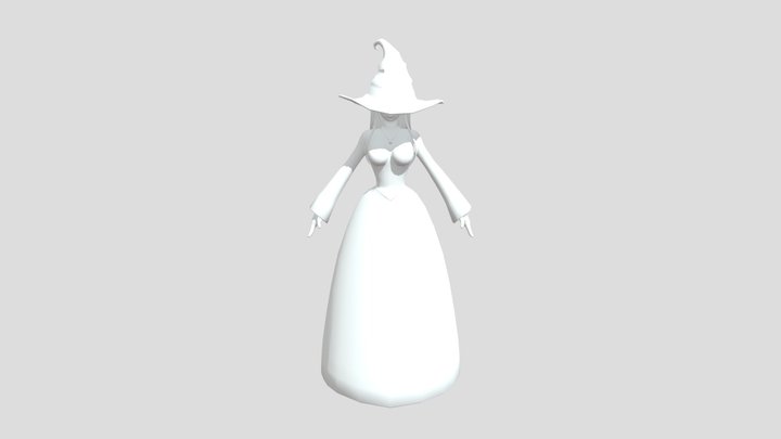 Witch LowPoly 3D Model