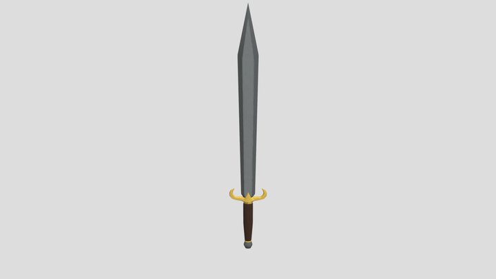Lowpoly Sword 3D Model