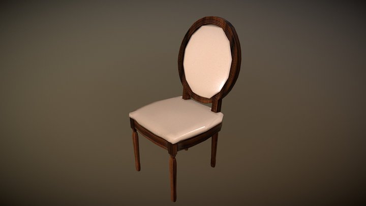 Cadeira Medalhão 3D Model