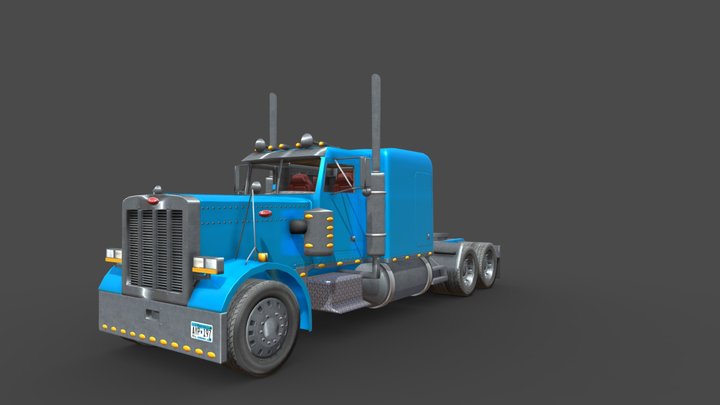 Peterbilt 379 Semi-Truck 3D Model