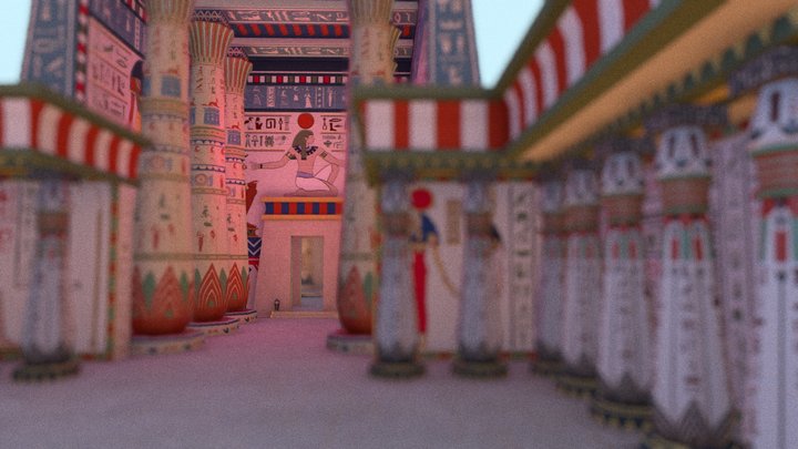 Egyptian Temple 3D Model