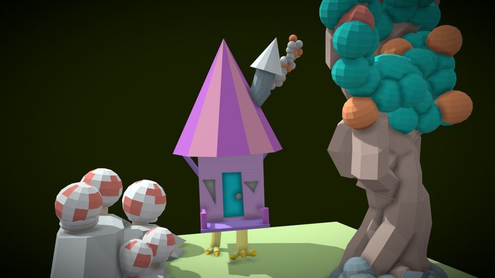Baba Yaga's Hut 3D Model
