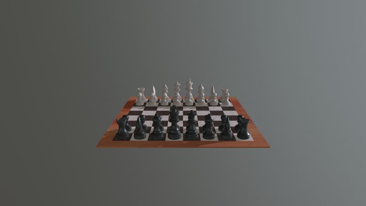 Simple Chessboard 3D Model