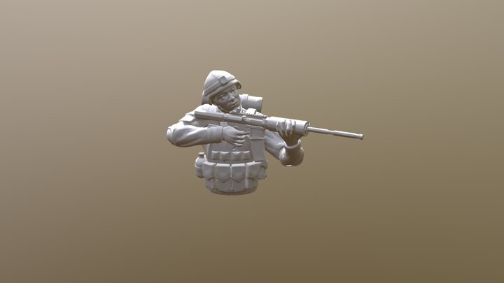 Estatua de Soldado 3D Model
