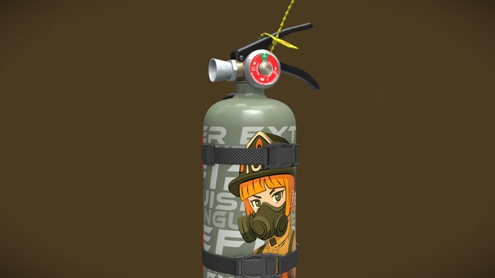 Fire Extinguisher 3D Model