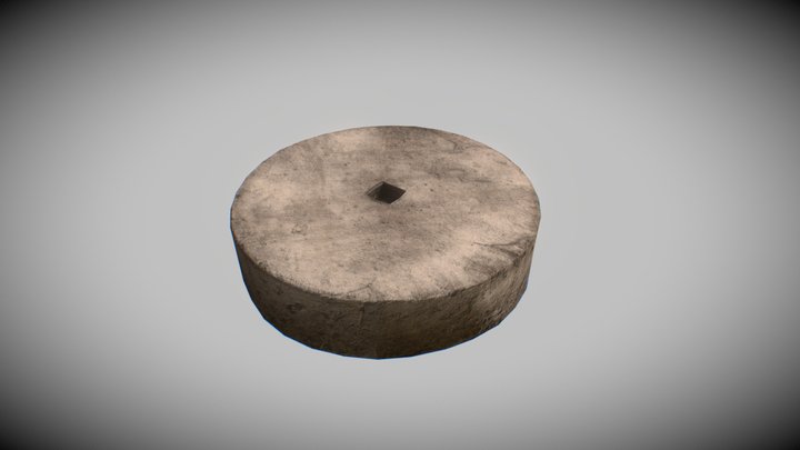 Stone Mill Wheel 3D Model