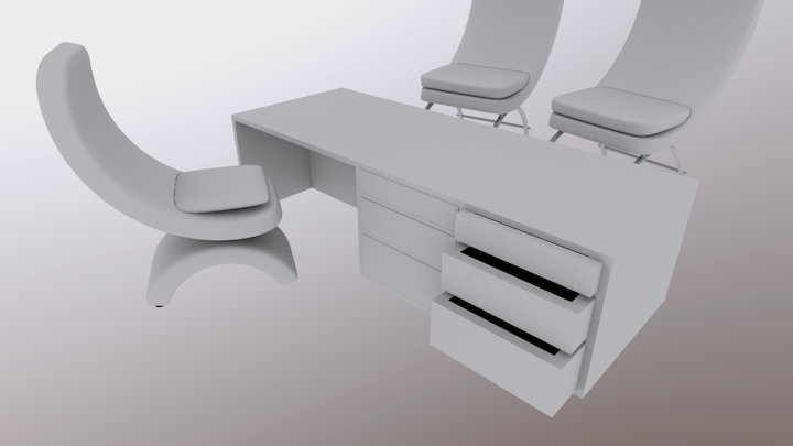 office table 3D Model