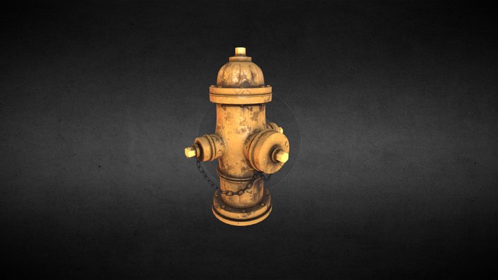 Yellow Fire Hydrant 3D Model