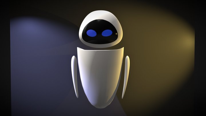 Eva is a friend of WALL-E 3D Model