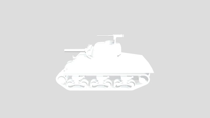 M4A3 105 Sherman 3D Model