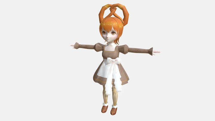Original Character_Bread Fairy 3D Model
