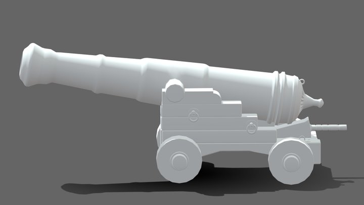 Cannon Blockout 3D Model