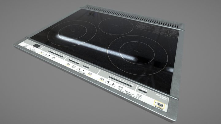 Japanese kitchen stove 3D Model