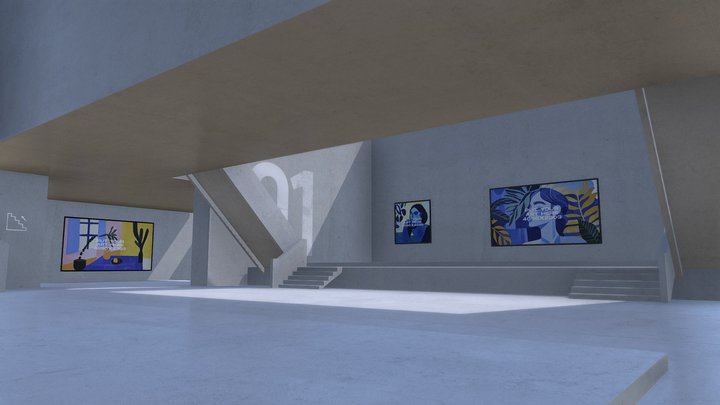 VR Art Gallery | NFT Room5 3D Model