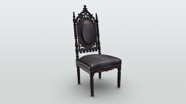 Gothic Side Chair - Preview – Modello 3D gratuito STL