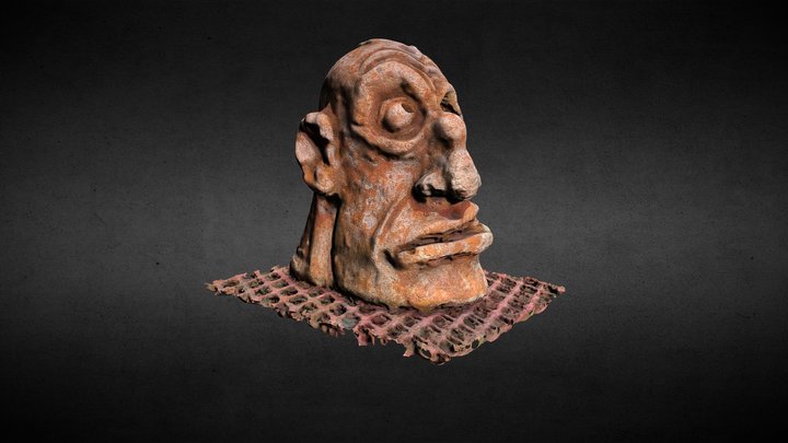Stone head (delit/relit) 3D Model