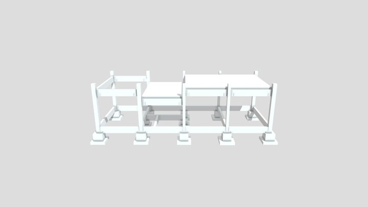 Estrutura Pré-Moldada 3D Model