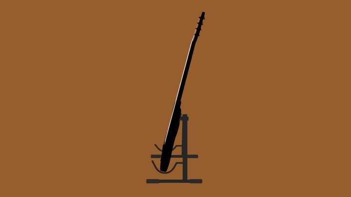 Yellow_electric_guitar – Kostenloses 3D-Modell STL