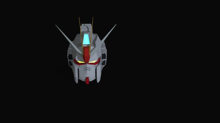 Freedom Gundam Head 3D Model