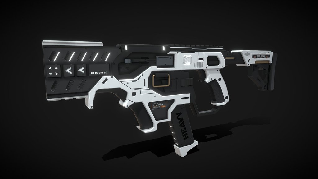 GUN ( Game ready asset ) White version