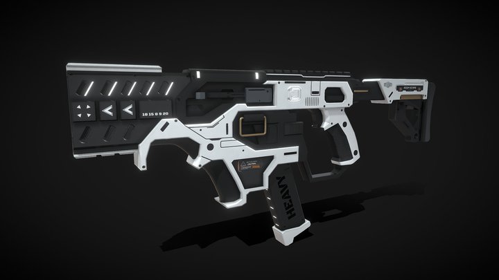 GUN ( Game ready asset ) White version