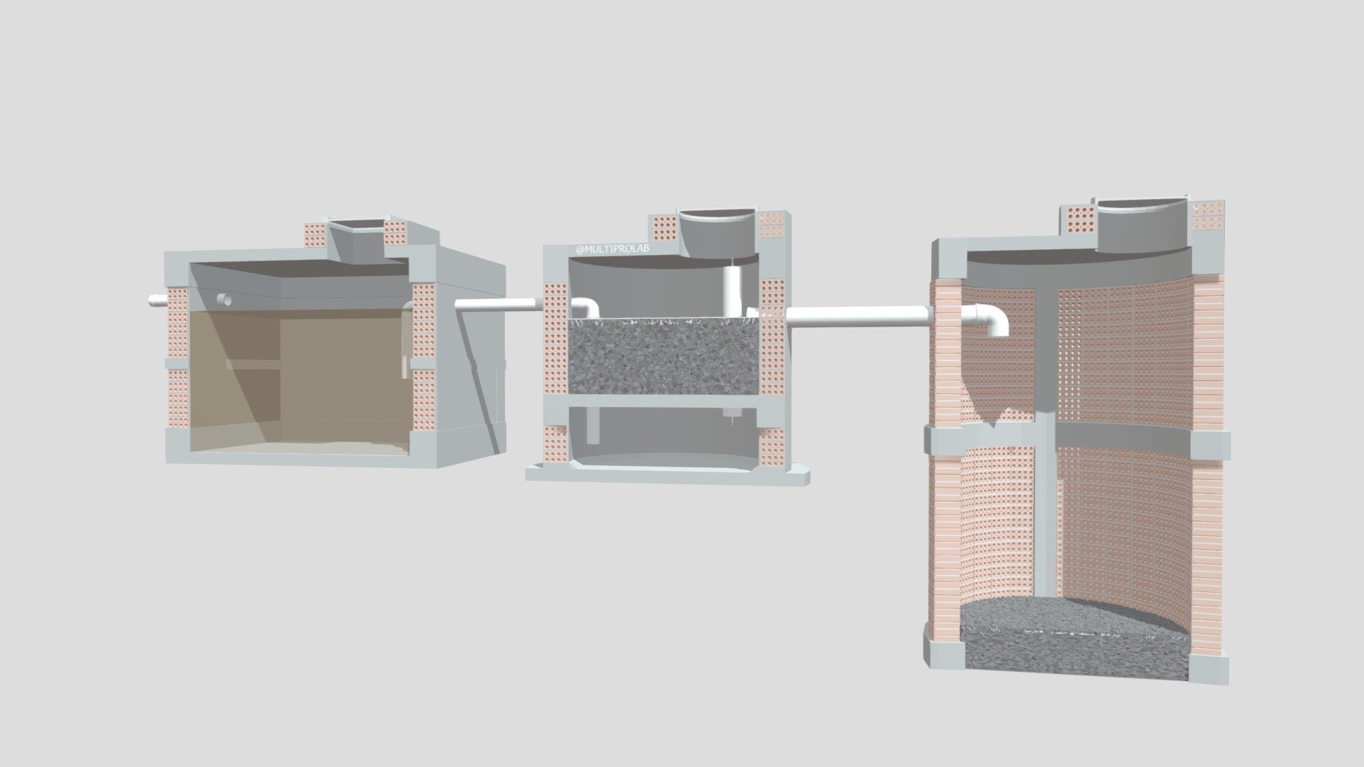 FOSSA FILTRO E SUMIDOURO - 3D model by MultiPRO ...