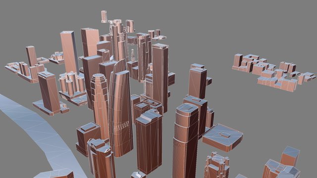 Downtown LA (Work in Progress) 3D Model