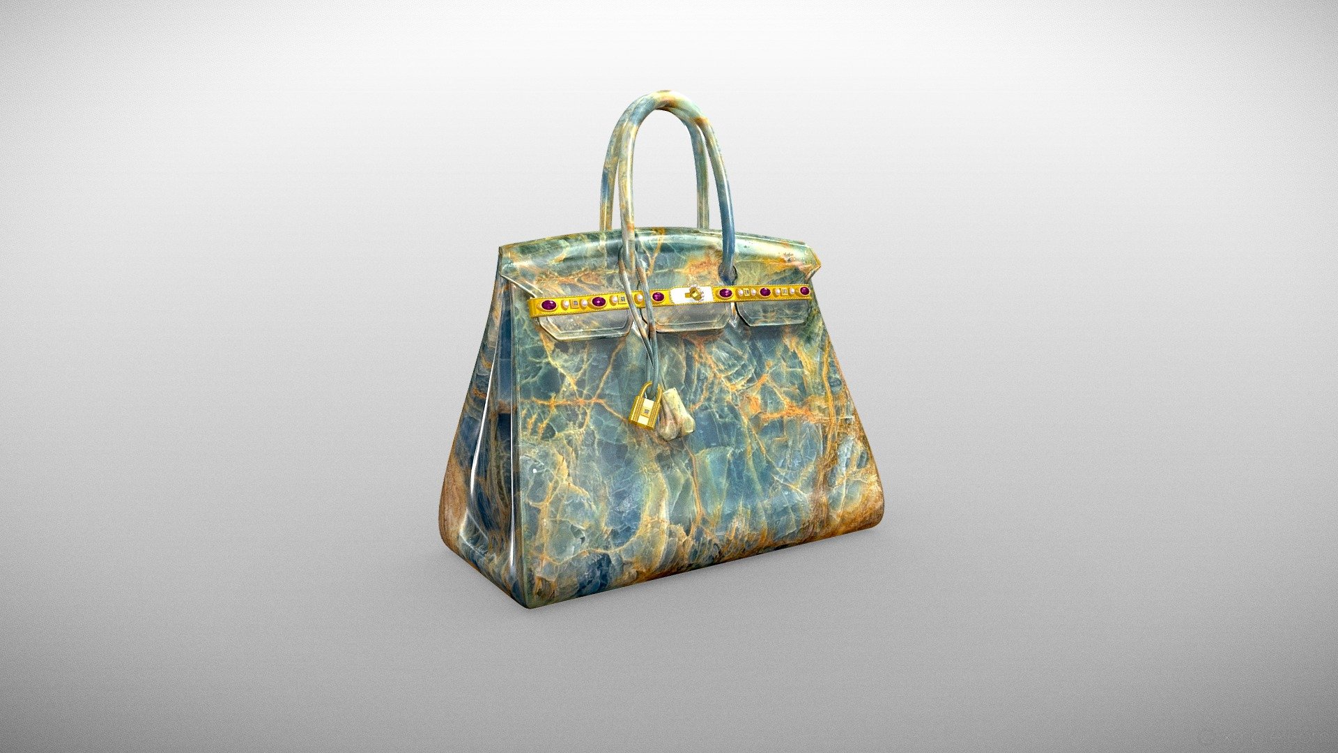 Hermes Birkin Bag Alligator 3D model