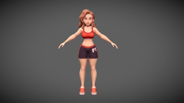 Gym Enthusiast 3D Character 3D Model