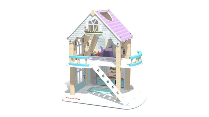T2011 Wooden Dollhouse 3D Model