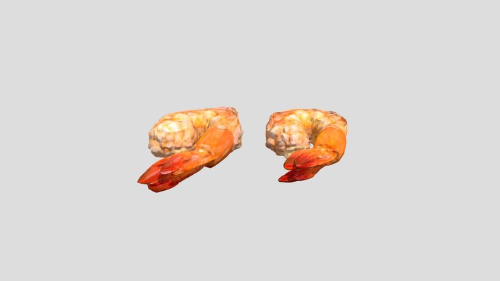Boiled Shrimp 3D Model