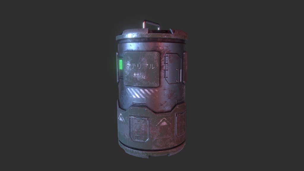 Scifi Canister — low-poly props 3D model by cmitche1