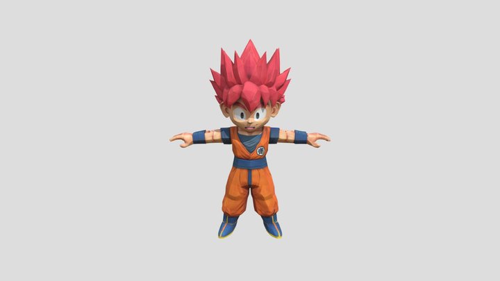 Goku_Ultra_3D_Cartoon_Kid 3D Model