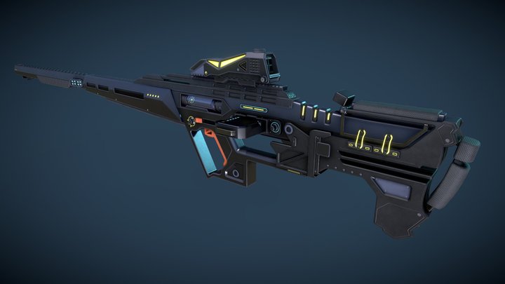 Energy Sniper Rifle 3D Model