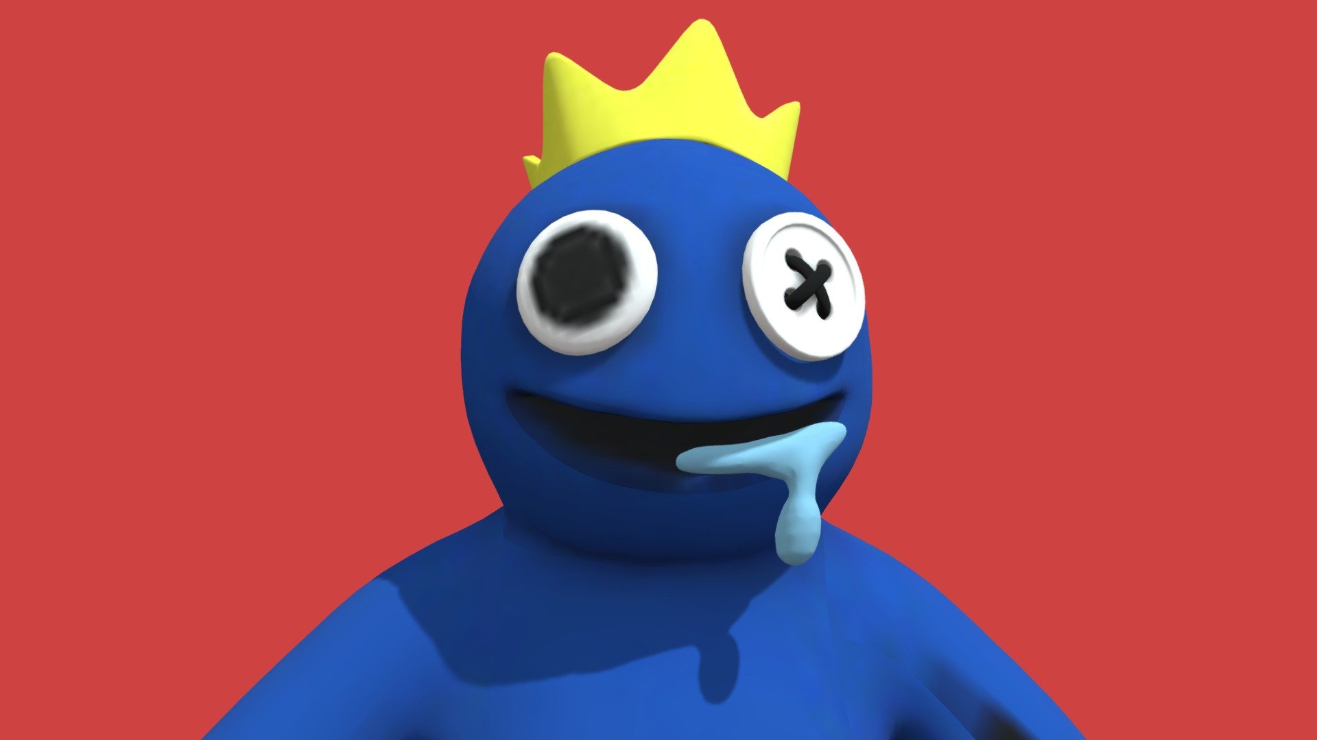 Sculpture BLUE RAINBOW FRIENDS - ROBLOX 3D Print Model