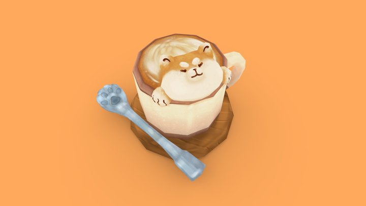 Shiba Latte 3D Model