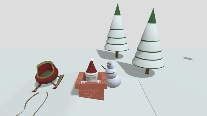 Winter Scene 3D Model