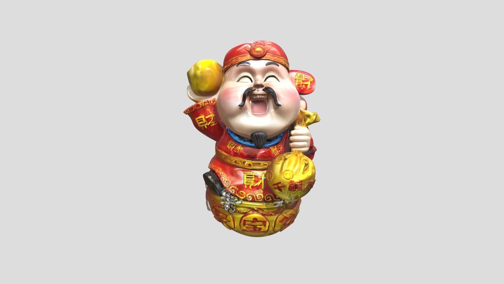 Chinese fortune god figurine