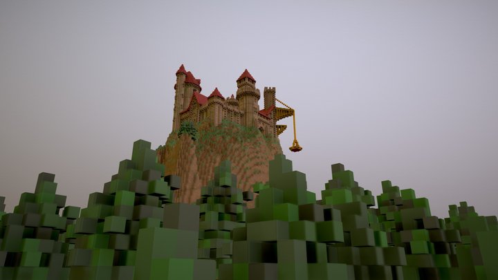 Castlewind - The impregnable fortress (voxel) 3D Model