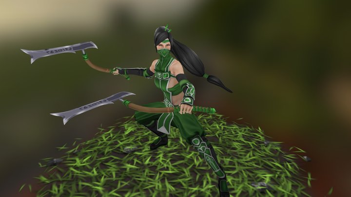 Akali Polycount/Riot Art Challenge 3D Model