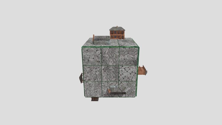 Cube test buildings 3D Model